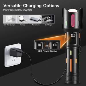 Linterna de Búsqueda para Camping, Recargable Tipo-C, LED de Alta Potencia, Largo Alcance, IP65, Venta al Por Mayor - Product Image 3