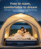 Matelas pneumatique gonflable confortable de 22 pouces avec pompe intégrée pour les voyages et le camping, capacité de charge de 600 lb