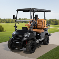 Le chariot de golf électrique le plus populaire DC-H-F2+2, chariot de golf surélevé 4 places personnalisé avec NFC, idéal pour la chasse