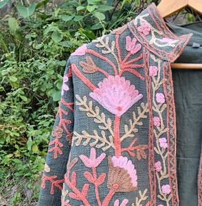 Premium 100% Handmade <b>Quilted</b> Cotton Coat Indian TNT Suzani <b>Jacket</b> Boho Women Coat, Gift For Her - Product Image 3