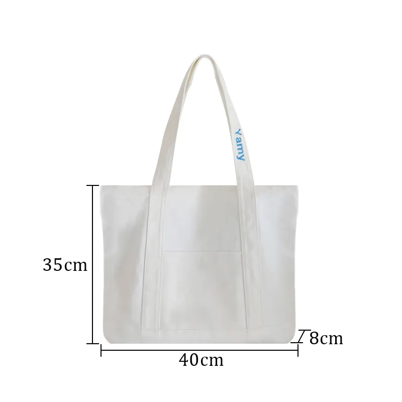 Natürliche organische weiße Einkaufstasche Einkaufstasche Praktische hand bedruckbare Einkaufstasche