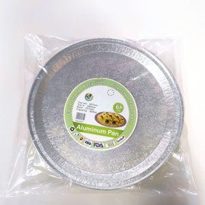 <span class=keywords><strong>Plat</strong></span> de cuisson en aluminium rond jetable 16 "406*20mm en aluminium gaufré peu profond emballage <span class=keywords><strong>plat</strong></span> plateaux de restauration avec couvercles en dôme transparent - Product Image 5