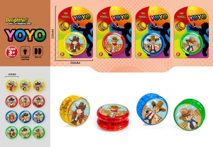 Lijia <span class=keywords><strong>Yoyo</strong></span> de sécurité lumineux en plastique, thème Western Cowboy, multi-styles, pour figures <span class=keywords><strong>3A</strong></span>, design en forme de tambour, système de récupération en gel de silice - Product Image 2