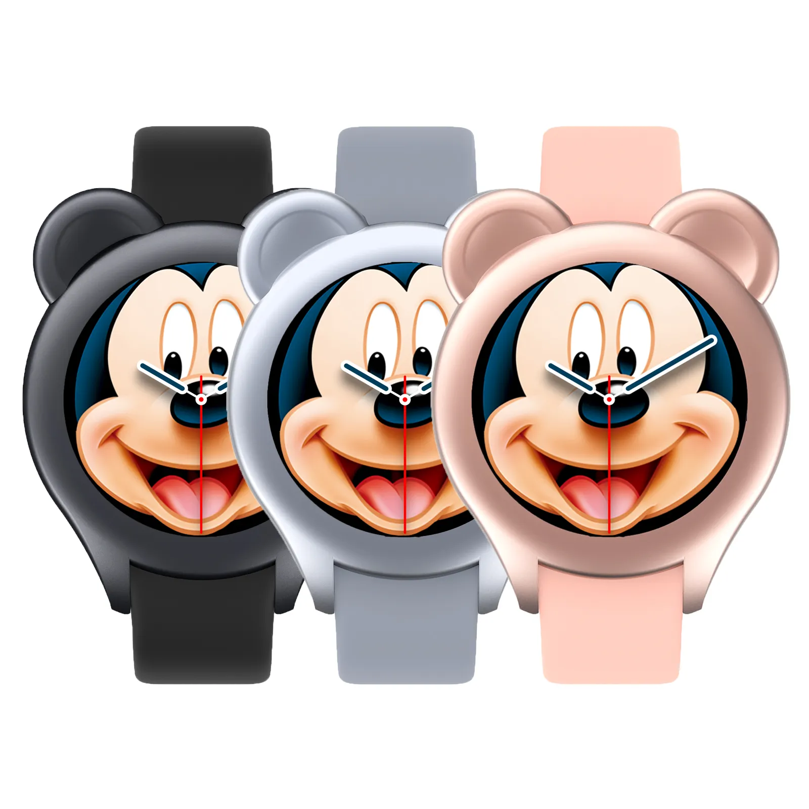 Jam Tangan Pintar Wajah Mickey Imut, Jam Tangan Pintar IP67, Pelacak Kebugaran Olahraga, Android dengan BT Lady, Jam Tangan Pintar