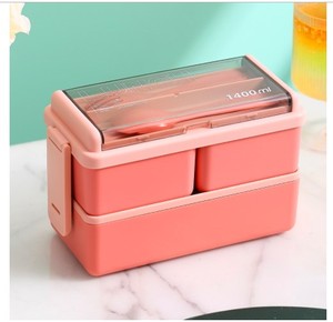 Microwave Safe Bento <b>Box</b> <b>Lunch</b> Container Plastic 3-in-1 <b>Compartment</b> Japanese Containers Divider Leakproof Plastic - Product Image 2