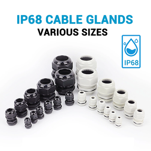Prensaestopas Impermeable M8 M12 M16 M20 M25 M32 M40 de Plástico Negro con Junta Sellada de Nylon IP68, Conector de Nylon Blanco para Fijación de Cables - Product Image 6