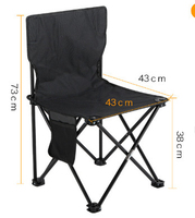 Ensemble table et chaises pliantes d'extérieur en acier carbone et tissu Oxford pour la pêche, les pique-niques, les barbecues, le camping et les stands de marché