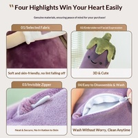 Coussin corporel en peluche Mango avec chauffage électrique, vibrations, tapotements, aide au sommeil, haut-parleur Bluetooth, logo personnalisé, vente en gros, OEM, ODM