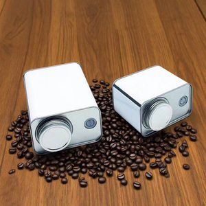 Boîte en fer blanc carrée personnalisée de 250g pour grains de café, emballage alimentaire vide avec valve et bouchon à vis pour bonbons et chocolat - Product Image 3