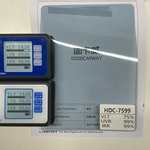 Topsee HDC-7599 <span class=keywords><strong>Film</strong></span> pour vitres en nano-céramique haut de gamme avec VLT 75% UV 99% Réduction de la chaleur IRR 99% Équivalent à la qualité 3M - Product Image 2