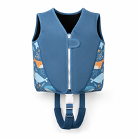 Gilet de sauvetage en néoprène pour jeunes 120-150N pour kayak de rivière avec sangle de sécurité à l'entrejambe