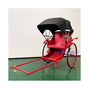 Goedkoop Transportvoertuig <span class=keywords><strong>2</strong></span> Zitplaatsen Riksja/Rode Riksja Sightseeing Reizen Riksja Paardenkoets Jinrikisha <span class=keywords><strong>Hand</strong></span> Getrokken - Product Image 1