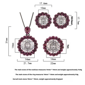 Fashion Eco-friendly Copper Necklace <b>Sets</b> for Women Jewelry 14-10mm White Cubic Zirconia Black Gold Plated Elegant Matching <b>Set</b> - Product Image 2
