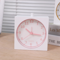 Réveil analogique minimaliste pour chambre salon bureau horloge de Table silencieuse avec veilleuse décor d'étagère de chevet à face unique