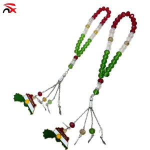 Bracelets de prière personnalisés en cristal de 10 mm avec breloques drapeau et carte du Kurdistan, accessoires de chapelet en vrac pour femmes - Product Image 5