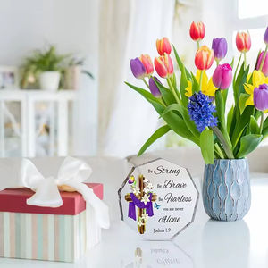 Souvenir en acrylique personnalisé en forme d'hexagone pour la Saint-Valentin, ornement artisanal <span class=keywords><strong>de</strong></span> bureau pour les amis et la famille - Product Image 1