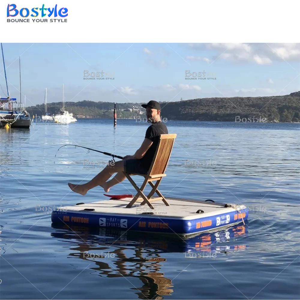 cheap Inflatable Fishing Float Dock Platform Pontoon on Water