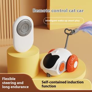 Giocattolo Interattivo per Animali Domestici a Forma di Auto Sportiva Intelligente - Controllo Tramite App e Telecomando, Gioco con Piuma per Gatti e Cani da Interno - Product Image 3