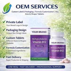 Wholesale Private Label <strong>Methylcobalamin</strong> <strong>Vitamin</strong> <strong>B12</strong> 60 Tablets Immunity Support OEM ODM Custom Service Not for Newborns - Product Image 6