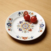 Assiettes en porcelaine à motif floral pour dîner, avec logo personnalisé, qualité alimentaire, compatibles lave-vaisselle, écologiques, assiettes en céramique blanches
