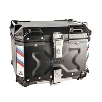 Coffre de rangement étanche et antichocs à grande capacité, boîtier métallique en aluminium pour casque de moto