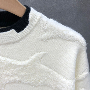 男性用プルオーバーセーター2024新作韓国メンズウォームセータークルーネックルーズパーソナリティトップニットプルオーバー - Product Image 6