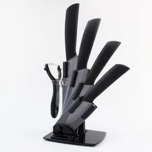 Commercio all'ingrosso multiuso Royal Chef vendita calda coltello da cucina accessori in ceramica Chef 6 pz Set di coltelli da cucina con supporto in acrilico