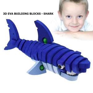 <span class=keywords><strong>Puzzle</strong></span> <span class=keywords><strong>3D</strong></span> blocs de construction en mousse <span class=keywords><strong>requin</strong></span> moule jeu d'interaction parent-enfant, puzzles éducatifs en bois pour les enfants - Product Image 5