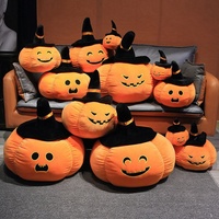 Peluche Citrouille de Halloween en Polyester Rembourrée de Coton PP, Cadeau Unisexe