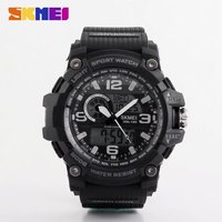 Skmei-relojes digitales deportivos para hombre, pulsera impermeable con doble horario, jam tangan, 1283
