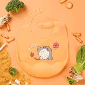 Waterproof Baby Bibs Baby <strong>Stuff</strong> <strong>Cute</strong> Cartoon Animal Printed Kids Bib Girl Boy Adjustable Soft Silicone Bib Baby Feeding <strong>Stuff</strong> - Product Image 1