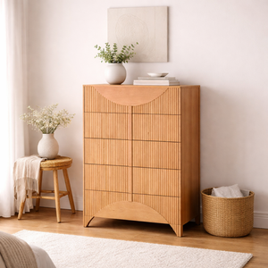 HAVSU RANGE Collection Eco-Friendly <b>Rustic</b> New Design Dresser High Quality Bedroom Furniture Solid Wood Tallboy <b>Cabinet</b> - Product Image 5