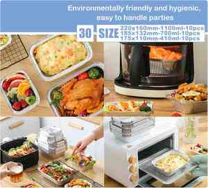Hot Sale 300ml PP 10oz Aluminum <b>Foil</b> <b>Container</b> Food Packaging Disposable Microwavable Food Grade Cooking Meal Take Away Tray Lid - Product Image 4