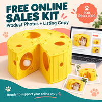 Maison pour chat en feutre en forme de fromage avec boule suspendue, tunnel de jeu pour chat d'intérieur, fournitures pour animaux de compagnie personnalisées, vente en gros