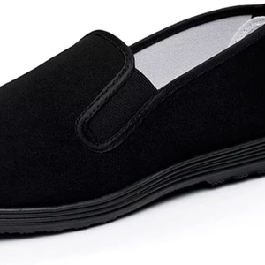 Chaussons <span class=keywords><strong>de</strong></span> Kung Fu chinois en toile, chaussures d'arts martiaux <span class=keywords><strong>Tai</strong></span> <span class=keywords><strong>Chi</strong></span>, semelle en caoutchouc, unisexe, tout noir - Product Image 4
