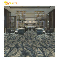 Moquette de salle de banquet murale moderne en boucle touffetée imprimée en 3D, lavable, à usage commercial, 850 g de polyester, pour hôtel 5 étoiles