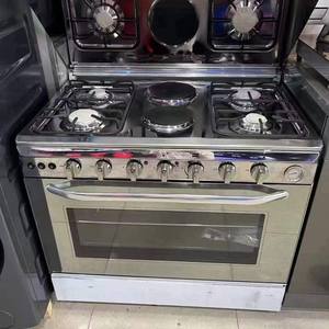 Cocina Independiente de 4 Quemadores a Gas y 2 Eléctricos, 900 mm de Ancho, Homologada en el Reino Unido, Venta al por Mayor para Equipos de Hostelería y Minoristas - Product Image 1