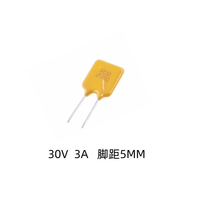 Ptc Resettable Fuse 30V 3A 5mm Lead Spacing Through Hole Self Recovery Protector