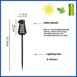 Lámpara de llama <span class=keywords><strong>solar</strong></span> portátil personalizada más vendida con luz de ambiente LED impermeable adecuada para jardines, patios y exteriores - Product Image 4