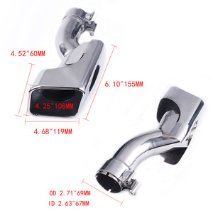 CRASTP Exhaust Tip Square Stainless Steel 33mm For Land Rover <b>Range</b> Rover Sport Diesel Models - Product Image 2