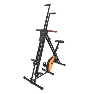 TODO Appareil de musculation pliable 2-en-1 en acier pour <span class=keywords><strong>vélo</strong></span>, capacité 120 kg, hauteur de <span class=keywords><strong>poignée</strong></span>/coussin réglable, poids de volant en fer en option - Product Image 1