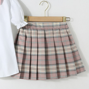 Uniformes scolaires pour enfants, <span class=keywords><strong>jupe</strong></span> plissée à carreaux, taille haute, uniformes scolaires pour filles, <span class=keywords><strong>Mini</strong></span> couteau, jupes plissées - Product Image 3