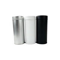Boîte en métal cylindrique en stock, personnalisable, conteneur de stockage multi-usages pour aliments secs et emballage cadeau