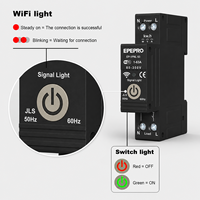 Disjoncteur intelligent WiFi 1-63A AC 80-300V à montage sur rail DIN avec compteur de puissance, surveillance de l'énergie, contrôle à distance Tuya et fonction minuterie
