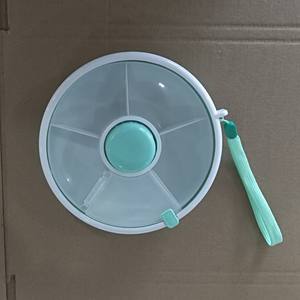 กล่องเก็บขนมสำหรับเด็ก ถาดผลไม้ทรงกลมแบบหมุนได้พร้อมฝาปิด ภาชนะบรรจุอาหารแบบพกพาสำหรับใช้ในบ้าน - Product Image 4