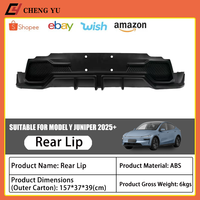 Diffuseur de pare-chocs arrière de style Yofer exceptionnel pour Tesla Model Y Juniper 2025+ en ABS noir brillant effet carbone – Kit extérieur amélioré