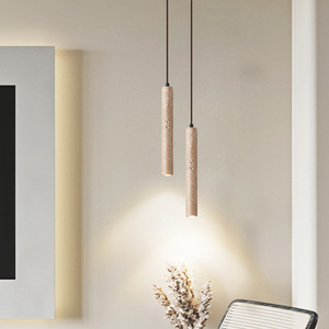 Lampe suspendue en travertin jaune, source de lumière LED, E26, commande tactile, éclairage domestique - Product Image 3