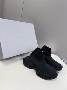 Chaussures décontractées de luxe de créateur, chaussures de sport à plateforme, chaussures montantes, chaussures à chaussettes, tendance mode, semelle épaisse 2.0, baskets de vitesse - Product Image 3