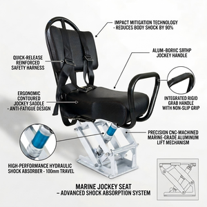 Premium Marine <strong>Saddle</strong> <strong>Seat</strong> Yacht Helm <strong>Seat</strong> for RIB &amp; Center Console Boats - Product Image 2