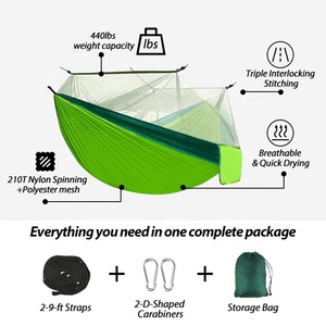 KingGear-hamaca portátil de nailon para acampada al aire libre, para playa, jardín, árbol, acampada, con mosquitera - Product Image 2